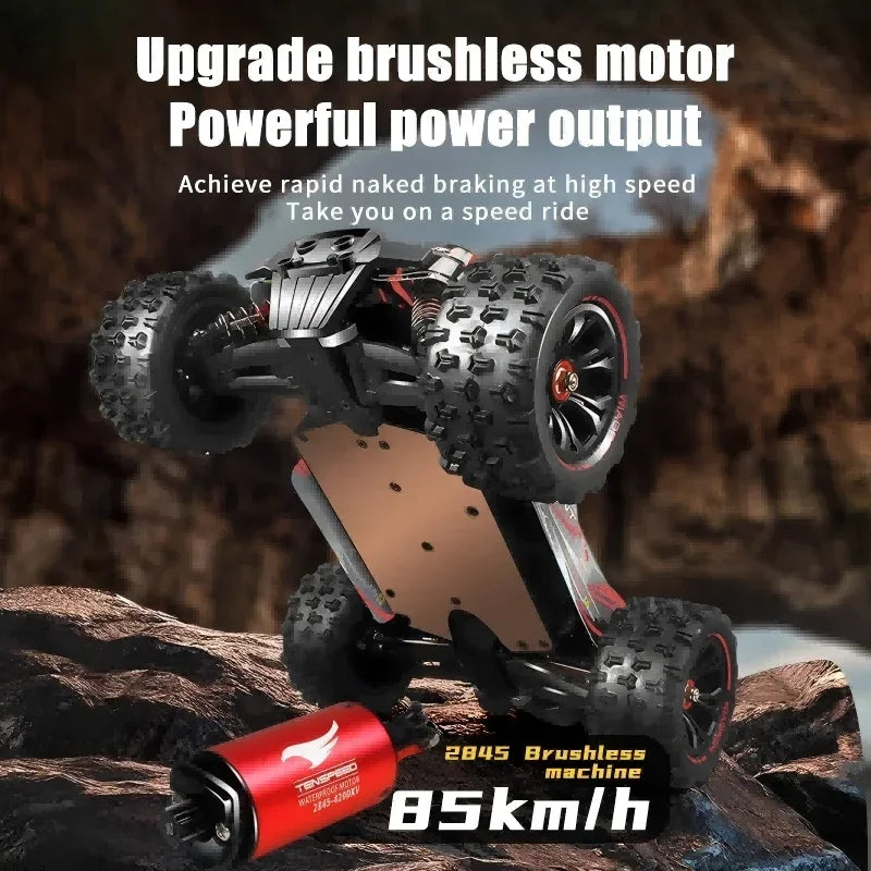 1:14 85KM/H o 50KM/H 4WD RC Auto con telecomando a LED Camion Drift Monster 4x4 ad alta velocità per bambini Vs Wltoys 144001   Giocattoli