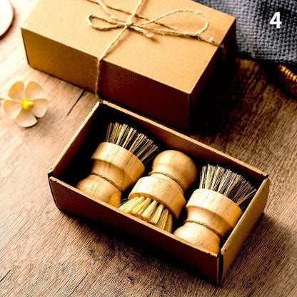 Spazzola per Lavaggio Piatti Naturale con Manico in Legno, Spazzola per Pentole in Corda Anti-Impronta d'Olio, Accessori per Pulizia in Sisal e Cocco Naturale
