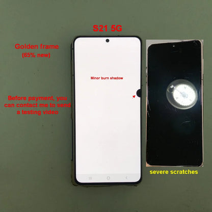 Display LCD Super AMOLED per Samsung S21 5G G990F G991F G991U G991B/DS, Schermo Touch Digitizer 6.2'' con Difetti, Ricambio Schermo