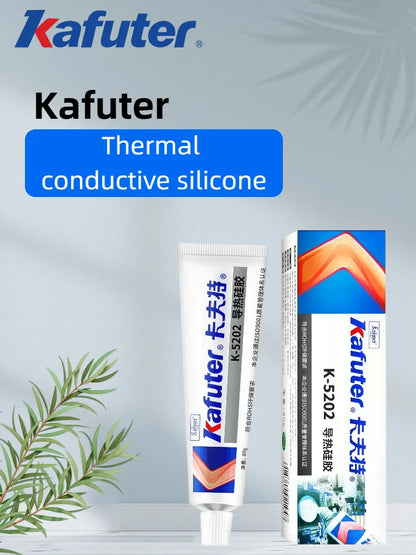 Pasta Termica in Silicone KAFUTER K-5203 K5204 K5205 K5207, Composto Conduttivo ad Alta Temperatura per Dissipatori di Calore ed Elettronica