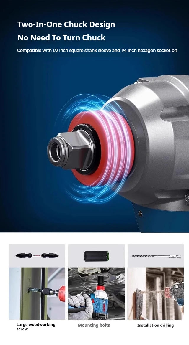 Bosch GDX 18V-285 Avvitatore/Chiave a percussione a batteria Utensili elettrici professionali Bosch AmpShare 18V Strumento di impatto 1/4" Drive esagonale