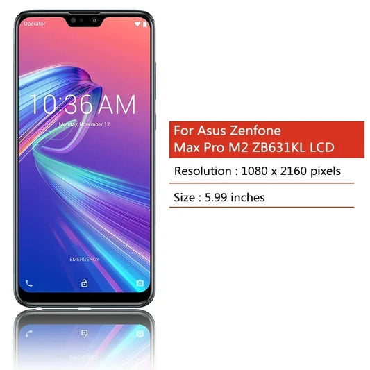 6.26 "Schermo Per Asus Zenfone Max Pro (M2) ZB631KL LCD X01BDA Display Touch Screen Digitizer Assembly Per Asus ZB631KL LCD