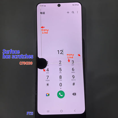 Display LCD Super AMOLED da 6.7'' 100% Testato per Samsung Z Flip 4 SM-F7210 F721 F721W F721U, Schermo Touch Sostitutivo Con Difetti