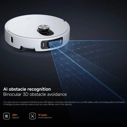 Versione Globale Xiaomi Robot Vacuum 5 Pro Video HD Chiamate Unidirezionali Aspirazione 20000Pa Aspirapolvere Anti-groviglio Senza Problemi Stazione Base Autopulente Mop Estensibile e Spazzola Laterale Controllo Intelligente