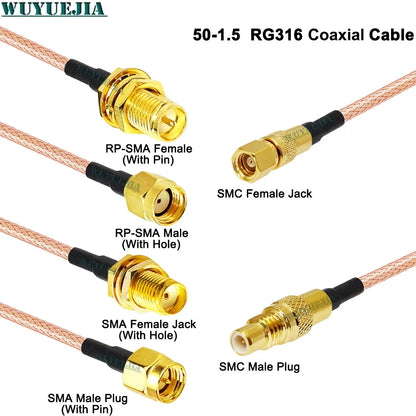 Linea di collegamento SMA a SMC Interfaccia RF SMC Spina maschio SMA a prolunga jack femmina SMC Cavo coassiale adattatore RF 50-1,5 RG-316