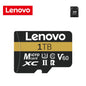 Scheda Micro SD Lenovo da 1024 GB, scheda di memoria TF per video Full HD da 512 GB, scheda di memoria Flash da 256 GB e 128 GB, classe 10, per GPS, MP4 e telecamere di sicurezza domestica.