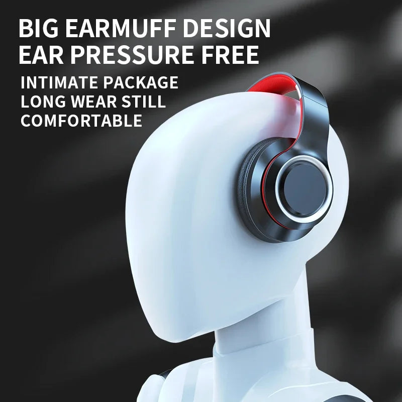 Nuovissime Cuffie Wireless Shoumi, Auricolari Bluetooth, Grandi Caschi con Microfono, Supporto per Scheda TF, Riproduzione Mp3 e Schermo Display