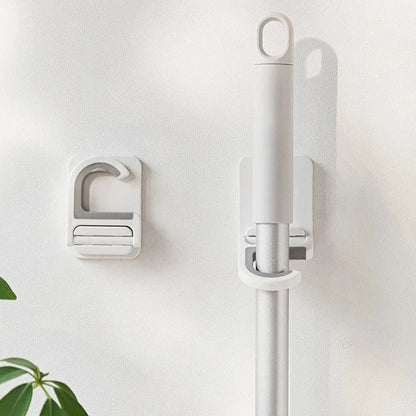 Supporto da parete autoadesivo multiuso per scopa e mocio, gancio portaoggetti, appendimocio, portaoggetti per cucina e bagno