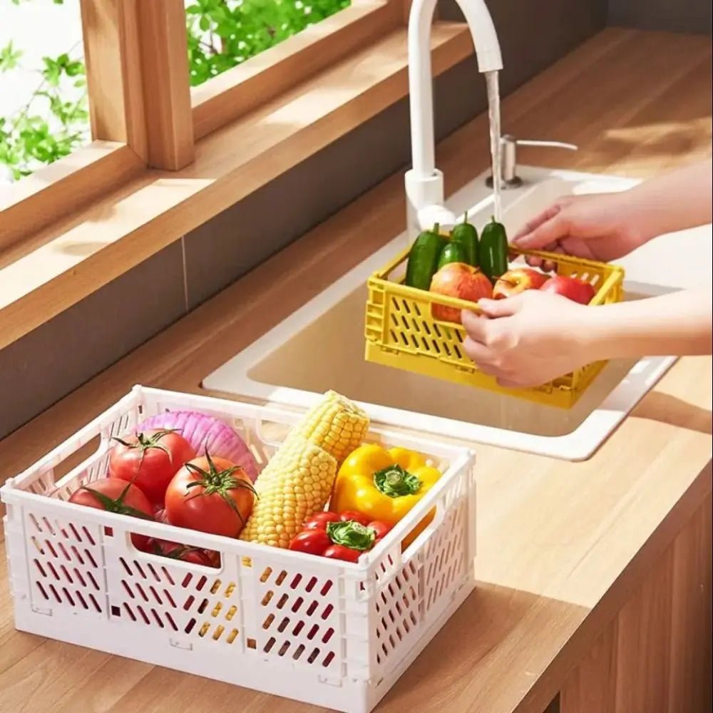 Cassa portaoggetti pieghevole pieghevole Cestini portaoggetti impilabili INS S/M/L Cancelleria in plastica Porta cosmetici Forniture per l'aula