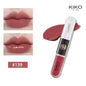 Rossetto Liquido KIKO Unlimited Double Touch, Lunga Durata, Non Sbiadisce, Non Appiccica, Lucidalabbra Volumizzante, Tonalità Milk Tea Bean Paste, Trucco Naturale