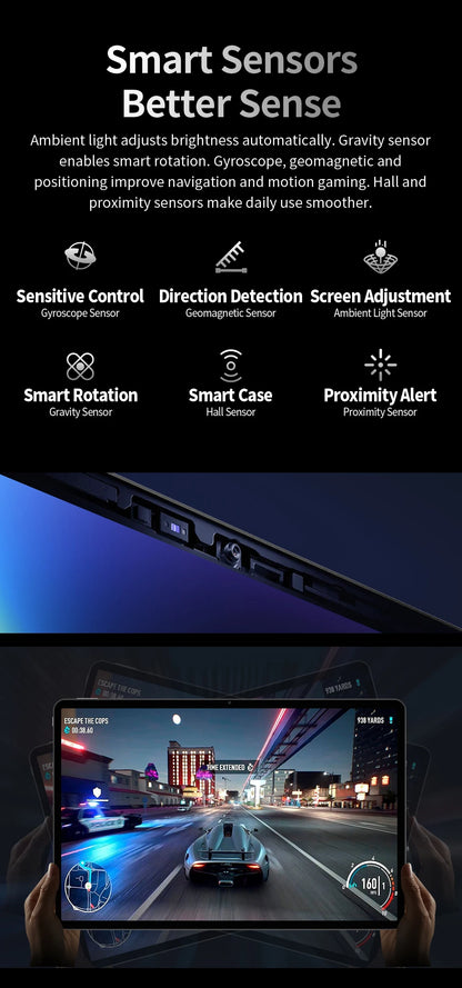 Tablet Teclast T70 Pro con Android 16 e tecnologia Gemini AI, display IPS da 14 pollici, T70Pro, doppia SIM 4G LTE, WiFi 2,4 GHz/5 GHz, Bluetooth 5.2, navigazione GPS, processore G100 Octa Core, 8 GB di RAM, 128 GB di memoria