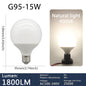 Confezione da 1-5 lampadine LED a globo G80 G95 G125 10W 12W 18W 40 Watt Lampadine LED Edison equivalenti, base E27 bianco caldo 3000K, latteo