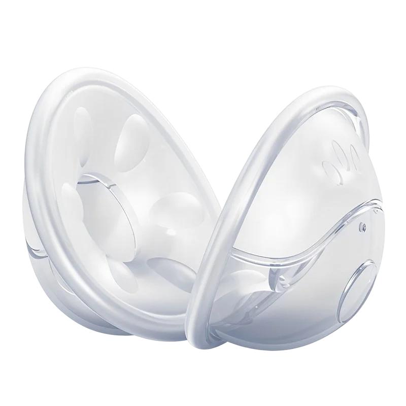 MAMIJOY MSB03 2 pezzi Salvaschermo indossabile per l'allattamento al seno Collettore manuale del latte materno Tazza di raccolta del latte con guscio del seno in silicone