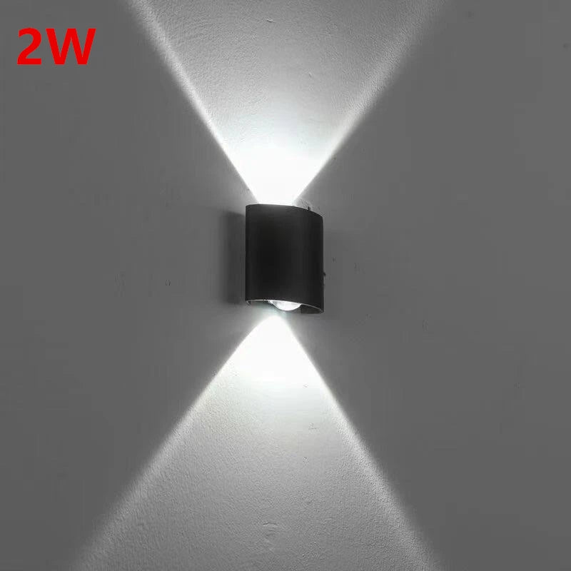 Lampada da parete a LED IP65 AC86-265V/DC12V-24V Illuminazione da giardino impermeabile per esterni Lampada da parete per scale per camera da letto interna in alluminio
