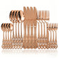Set di posate da 20 pezzi in acciaio inossidabile color oro rosa, coltello, forchetta, cucchiaio, posate da tavola, stoviglie da cucina