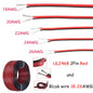 Cavo di prolunga elettrico DC12V 2Pin da 5-20M, rosso e nero, cavo di collegamento 18-26AWG in PVC e rame per strisce LED