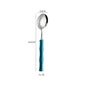 Nuovi posate in resina stile bambù 18/10 in acciaio inossidabile 304 posate classiche set di stoviglie argento blu verde crema trasporto di goccia