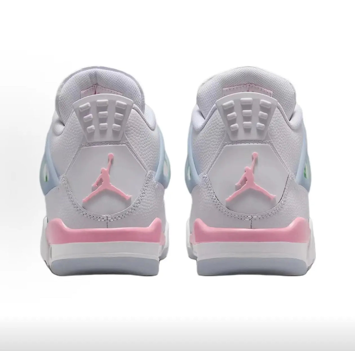 Scarpe da basket Nike White Color-Blocked Macaron, modello medio, in colori pastello rosa, blu e verde, ideali per il tempo libero, IB7068-100.