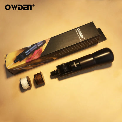 OWDEN Strumento per punteruolo per cucire in pelle con filo per cucire e ago Strumenti per calzolaio Strumento per punteruolo per punture Kit per cucito in pelle con cuciture veloci
