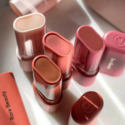Rare Beauty 4 Colori Loved Friendly Plump Butter LipBalm, Serene Gentle Liquid Bronzer, Ombretto per Contouring Viso, Trucco Naturale a Lunga Durata