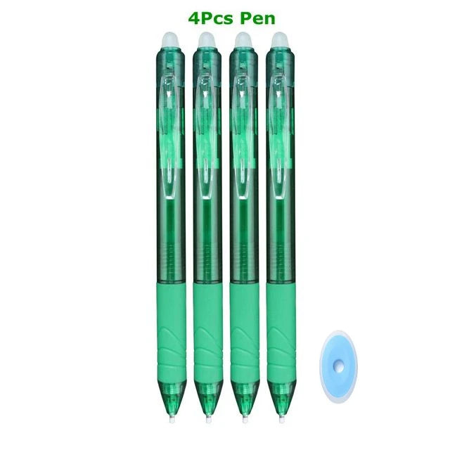 0.7mm Penna Cancellabile Magica Presse Penna Gel Set 8 Colori Cancellabile Asta di Ricarica Inchiostro Gel Cancelleria Penne Retrattili Maniglia Lavabile Asta