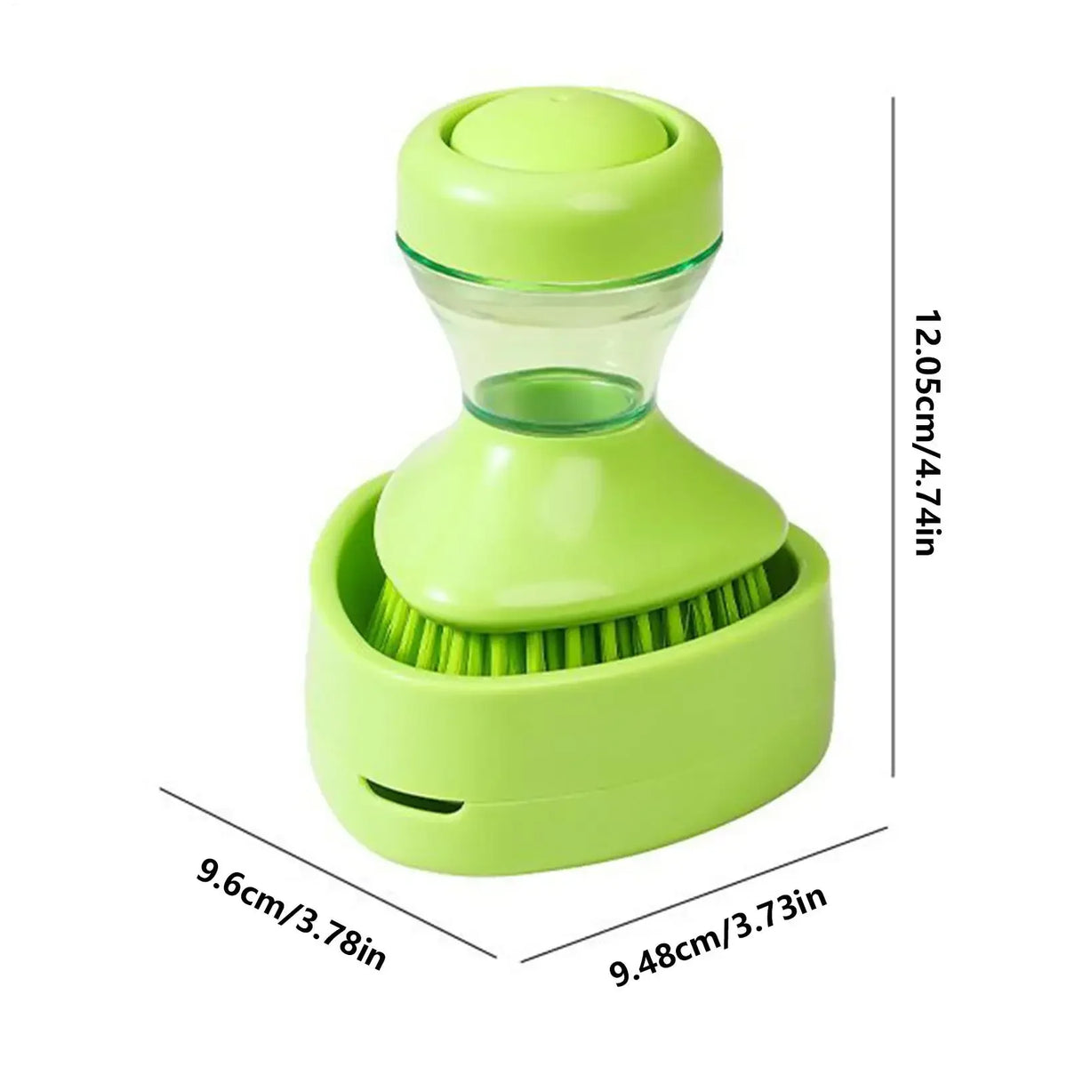 Spazzola per piatti con erogatore di sapone 2 in 1, dotata di spazzola integrata per la pulizia di pentole, padelle e lavelli, fornita con supporto da parete, strumento per la pulizia della cucina.