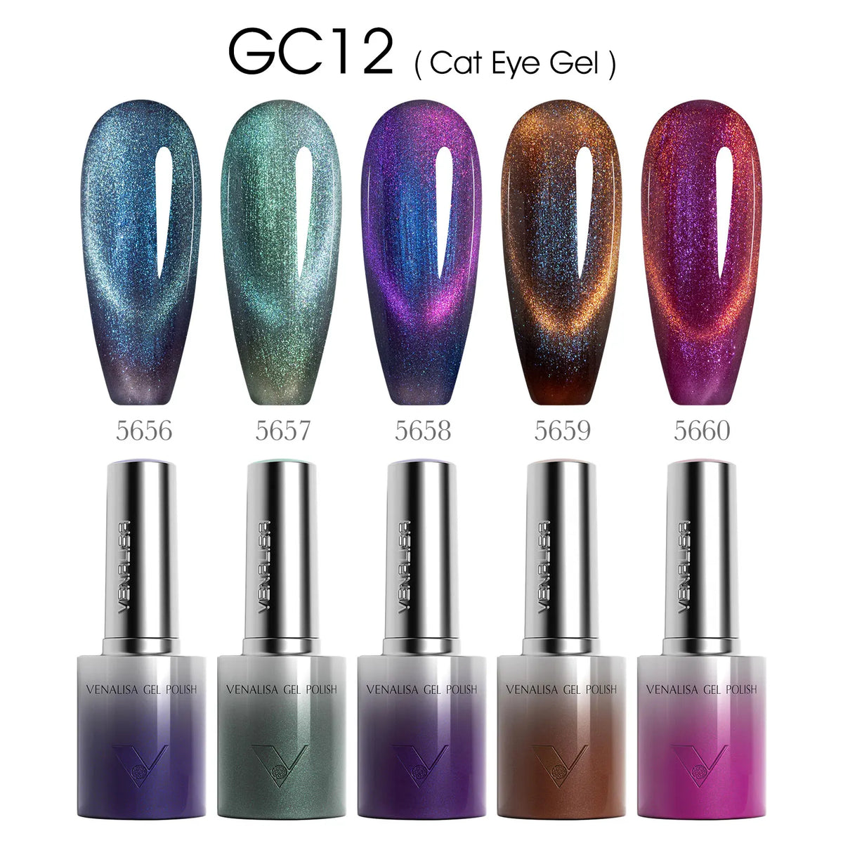 1/5pcsVenalisa Hema/TPO Spedizione Cat Eye Gel Magnete Ultra Flash Smalto Gel per unghie Diamante Sparkle Soak Off UV LED Vernice Gel per unghie
