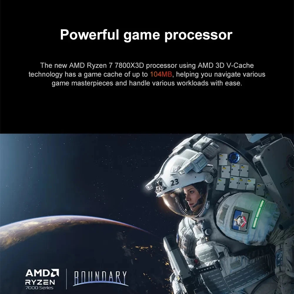 Processore AMD Ryzen 7 7800X3D (8C/16T, fino a 5.0GHz, 96MB di cache L3, socket AM5, senza dissipatore incluso)