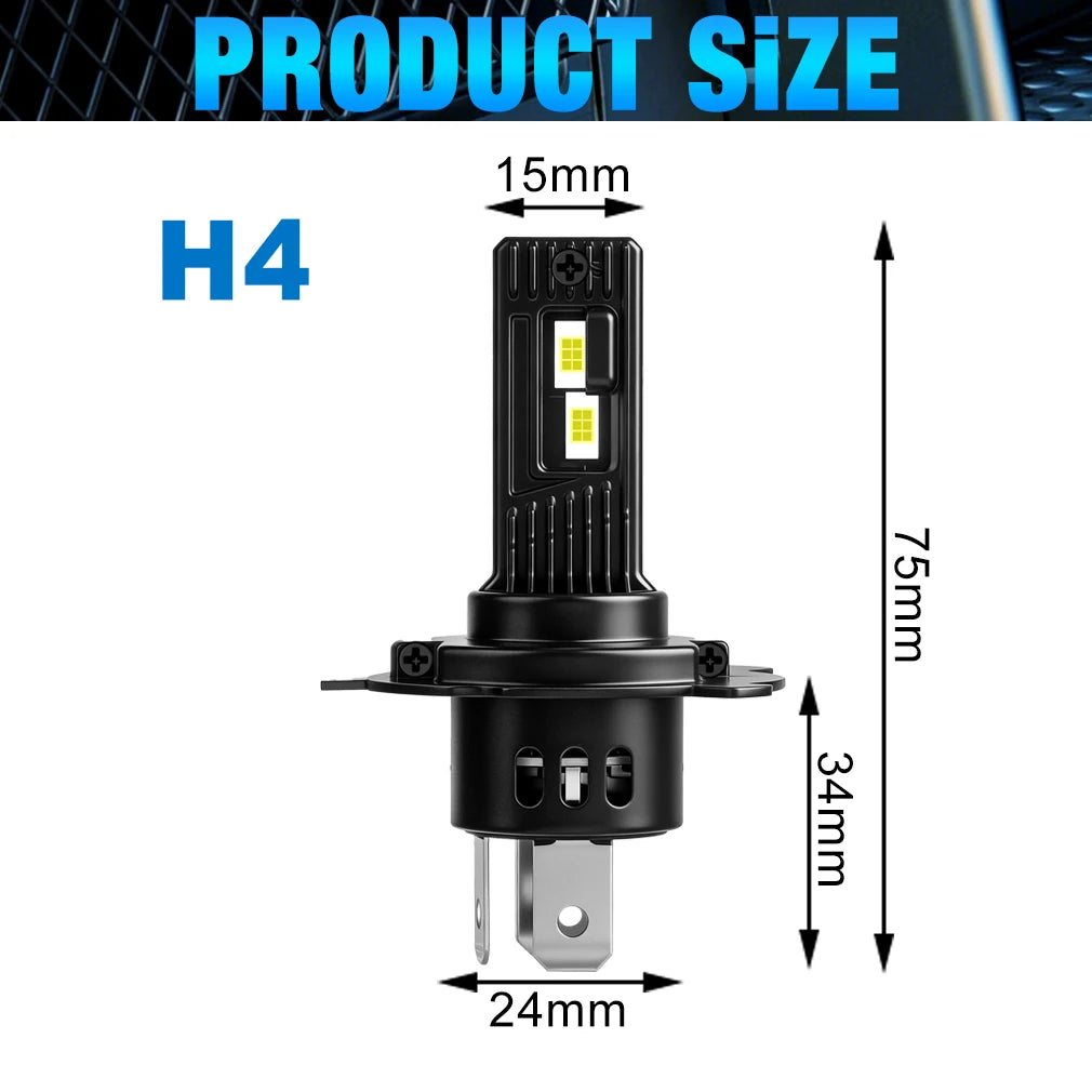Fari LED XSTORM H4 Canbus, Lampadine LED H7 per Fendinebbia, 100W 30000LM, Lampadine LED 9005 H11 per Auto, Lampade a Diodi Turbo 12V