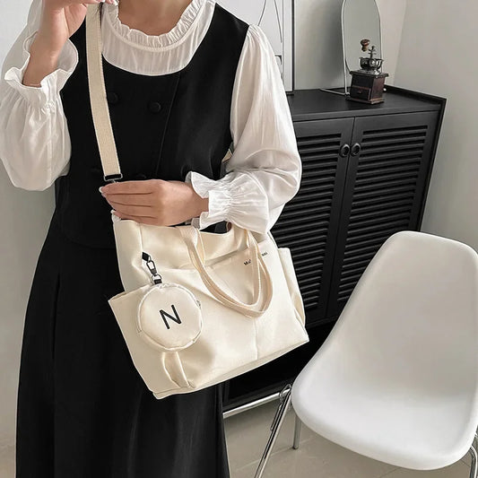 Borsa a tracolla da donna Borsa a tracolla tote in tela giapponese per studente 2024 Borse a mano da donna Borsa femminile Bolsa Feminina