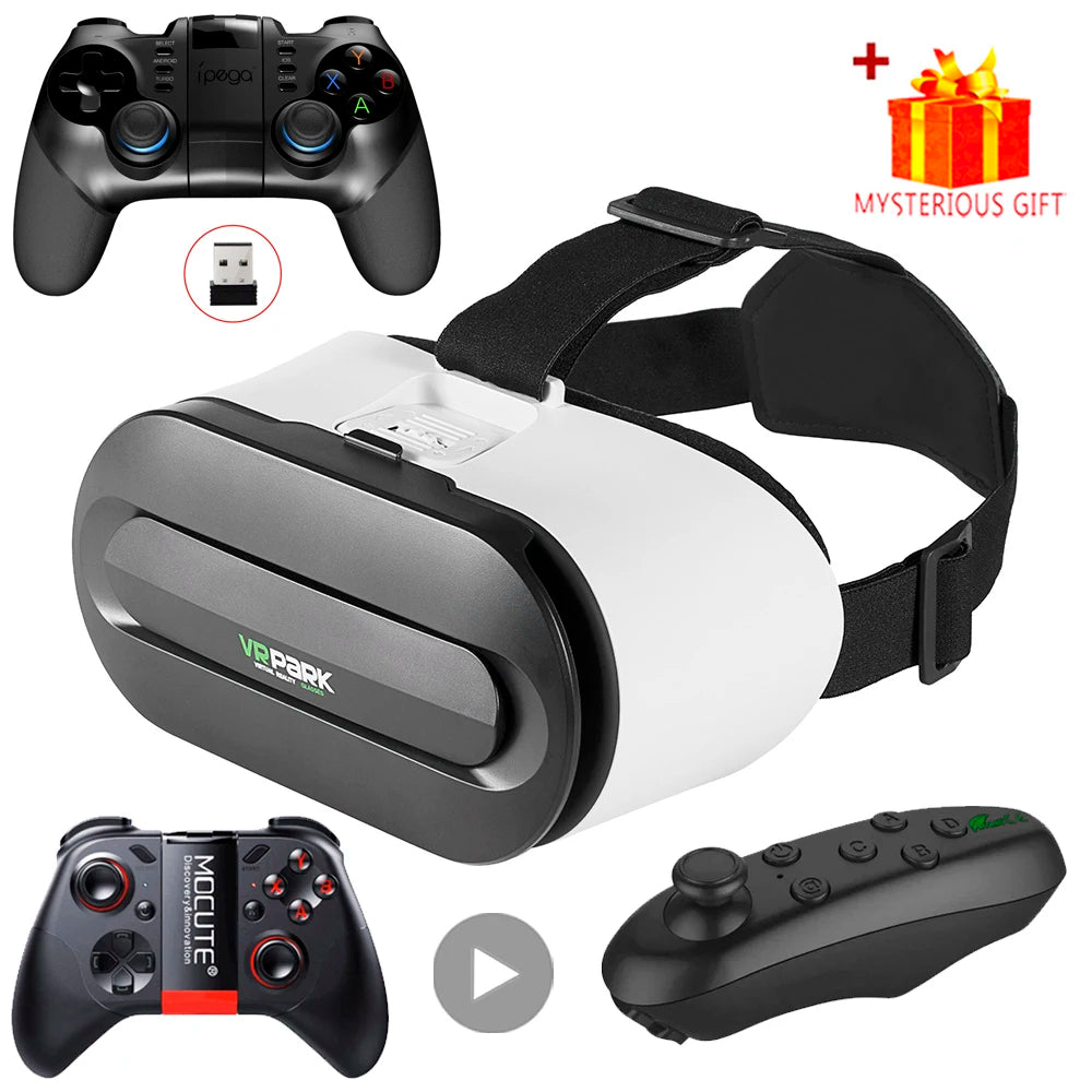 Occhiali VR Realtà virtuale Casco per telefono 3D Cuffie Lenti Occhiali Dispositivo Viar Smartphone intelligente Gioco cellulare Set di visualizzatori video mobili