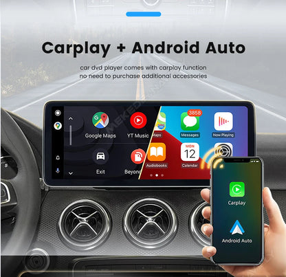 MEKEDE 10.25/12.3” QLED Snapdragon 4G Wireless CarPlay Auto per Mercedes Benz Classe C W205 S205 2014-2018 Lettore multimediale per auto