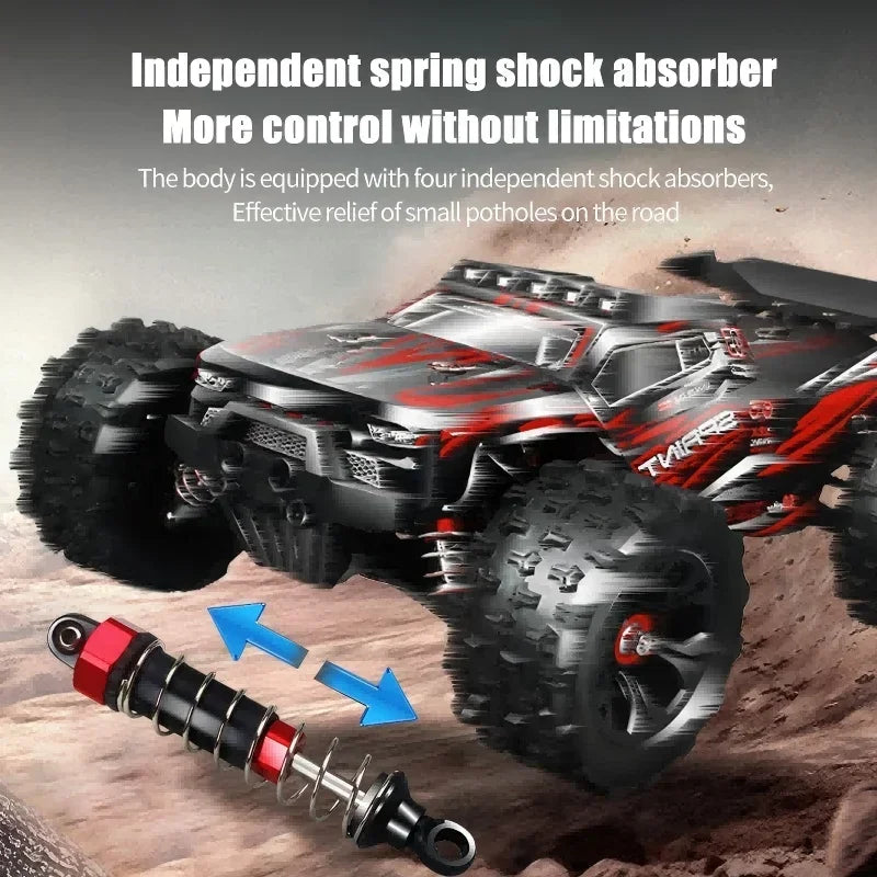 1:14 85KM/H o 50KM/H 4WD RC Auto con telecomando a LED Camion Drift Monster 4x4 ad alta velocità per bambini Vs Wltoys 144001   Giocattoli