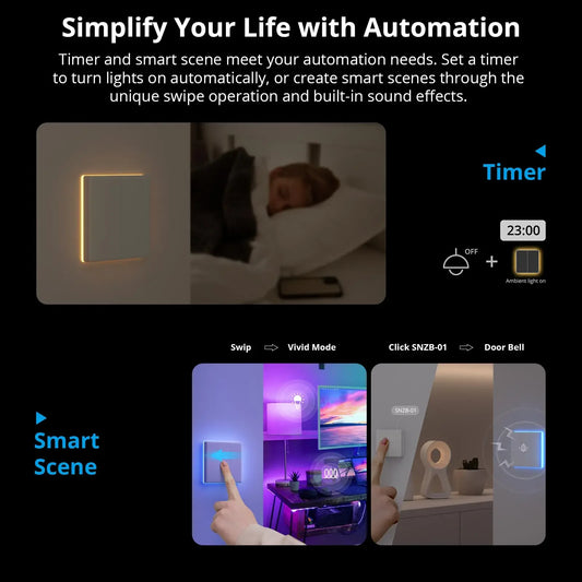 Sonoff TX Ultimate SONOFF T5 86 Interruttore da parete Sonoff Accesso completamente touch Bordo luminoso a LED Telecomando multi-sensorio tramite EWeLink