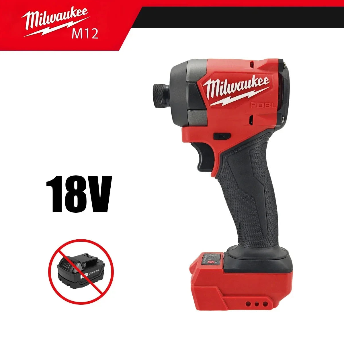 Cacciavite elettrico Milwaukee M12, potente cacciavite a batteria, ideale per lavori di manutenzione domestica e progetti fai-da-te (batteria non inclusa).