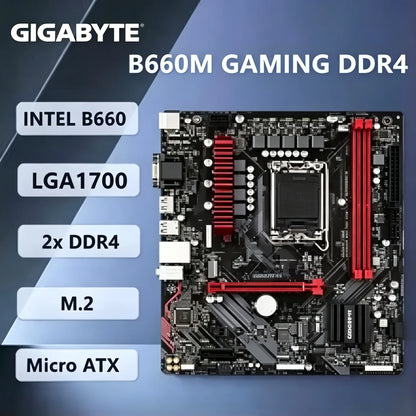 Scheda madre ASROCK B660M GAMING DDR4 Intel B660 LGA1700 DDR4 32 GB M.2 Micro ATX supporta Core I9-14900 i9-12900 I5-14600