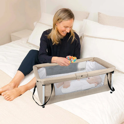 Culla da viaggio pieghevole, ideale per il sonno coniugale, per bambini, portatile, con recinto, adatta a neonati e bambini fino a 35 kg, con lati ventilati, rimovibile e lavabile, resistente all'usura, dimensioni 90*70*50 cm