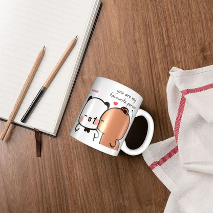 Tazze personalizzate per coppia Bubu Dudu Panda e Brownie Bear Tazza da caffè per tè al latte in ceramica fai-da-te