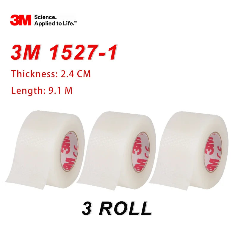 Nastro chirurgico transporoso originale 3M Serie 1527 Nastro ipoallergenico in plastica porosa trasparente resistente all'acqua