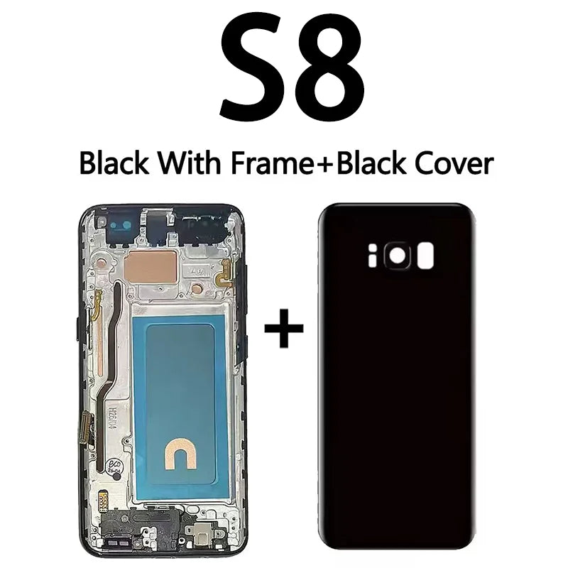 Display LCD touchscreen con telaio per Samsung S8 G950 G950F SM-G950FD e Samsung S9 G960 SM-G960F, nuovo e testato al 100%.