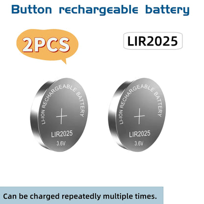 Batteria al Litio Ricaricabile LIR2032 LIR2025 LIR2016, Sostitutiva per Pile a Bottone CR2032 CR2025 CR2016 per Orologi