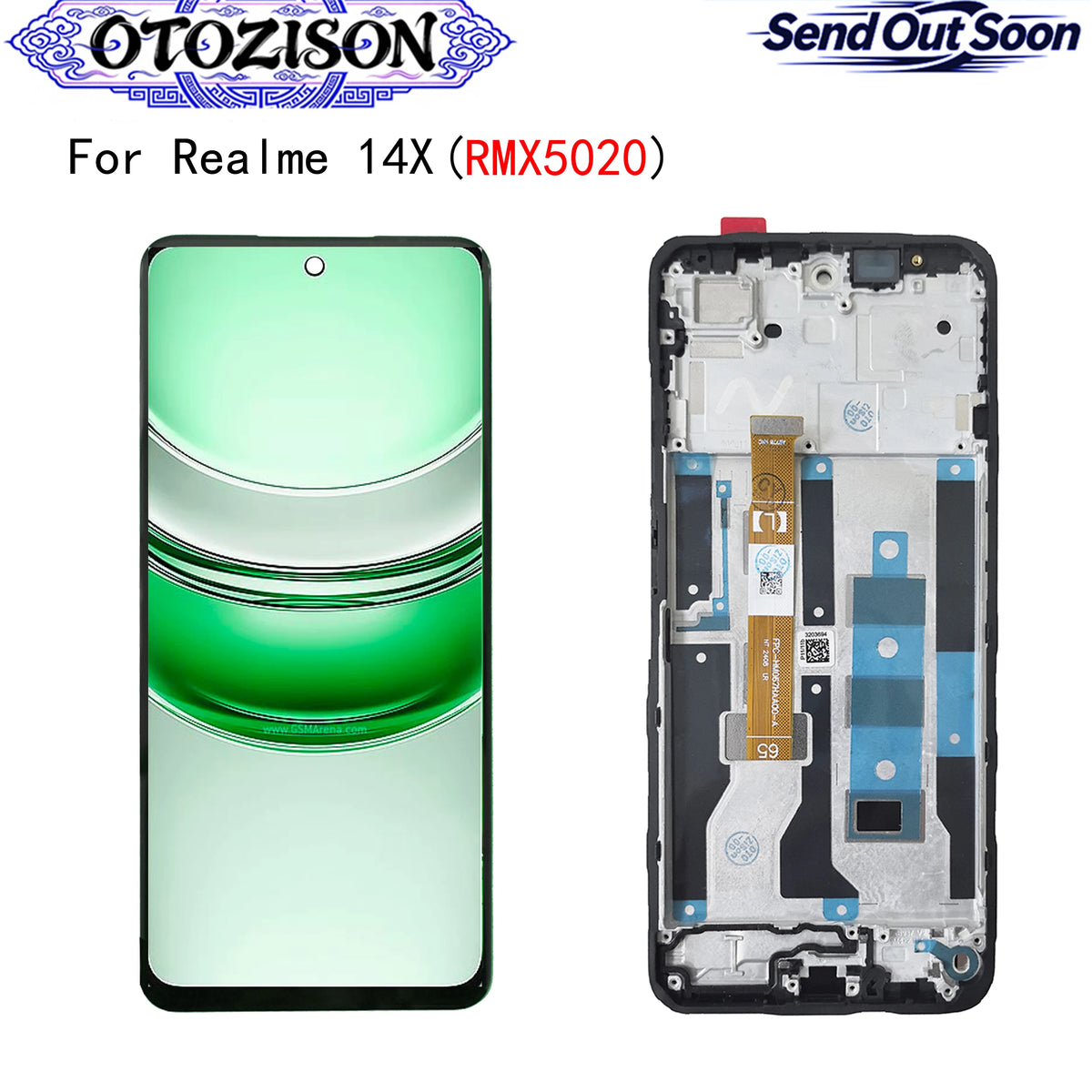 Per Realme 14x RMX3943 Schermo LCD Per Oppo Realme 14x RMX5020 Display LCD Schermo Touch Panel Digitizer Con Telaio di Montaggio