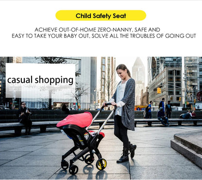 Passeggino 3-in-1 per Neonati, Sistema da Viaggio con Sedile Auto Rimovibile, Telaio in Alluminio Leggero e Ammortizzazione degli Urti, per Bambini da 0 a 4 Anni