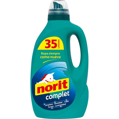 Norit Complet - Detersivo liquido per tutti i vestiti Confezione da 2 x 1,75 L - Massima pulizia e luminosità per vestiti impeccabili - Cura e ammorbidisce i tessuti 【ROW】