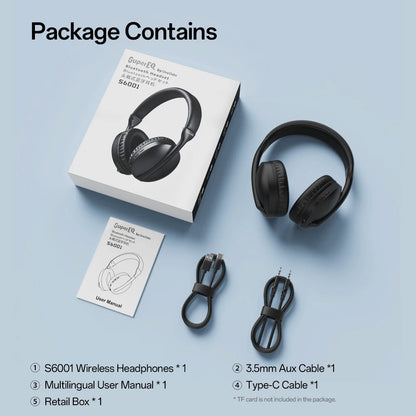 Oneodio SuperEQ S6001 Cuffie Bluetooth Cuffie wireless sopra l'orecchio con modalità Micro SD/Scheda TF/Radio FM Cuffie HiFi stereo