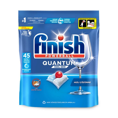 Pastiglie Detergenti Finish Quantum per Lavastoviglie 80/100pz - Potenti Compresse per Pulizia Lavastoviglie per Tutti i Tipi di Lavastoviglie