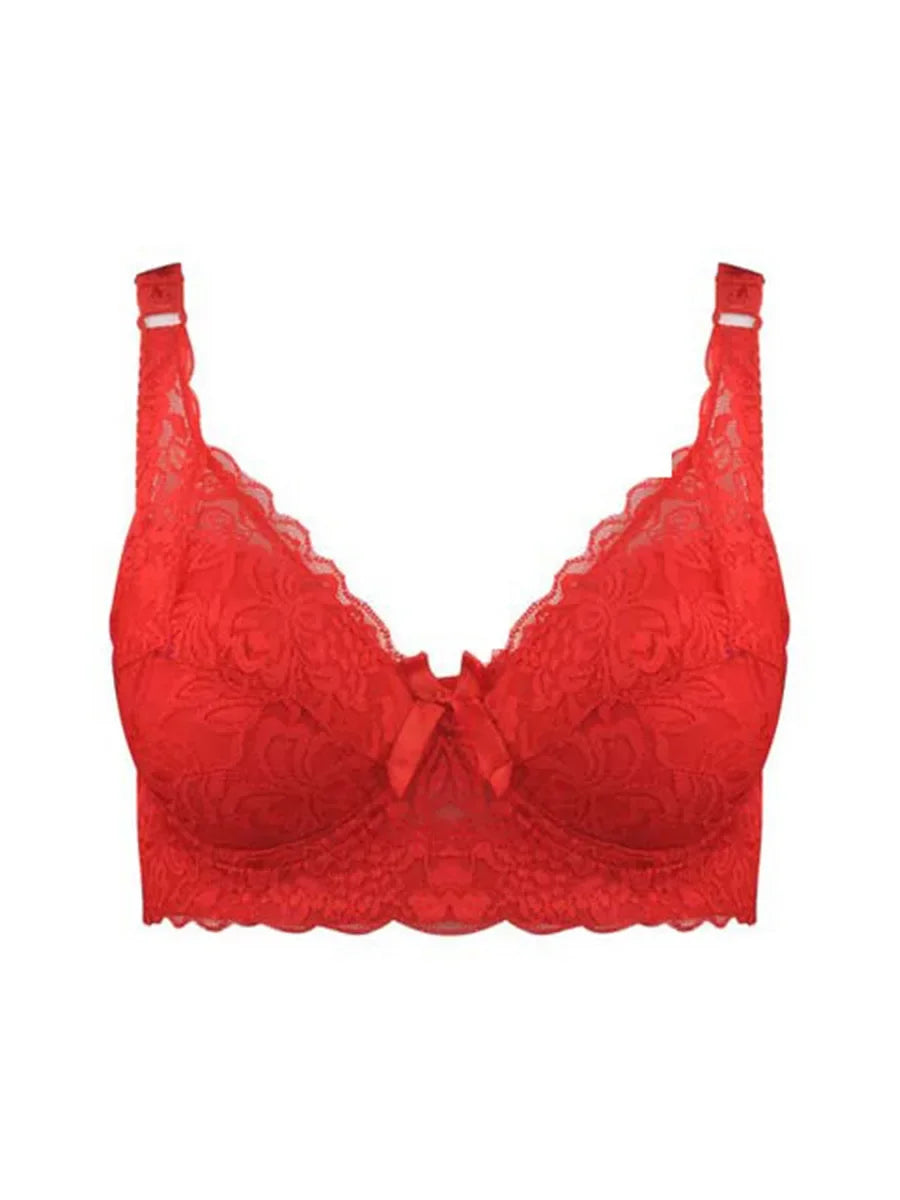 Reggiseno sottile a copertura totale, senza ferretto, regolabile, in pizzo, per taglie forti, copri seno, coppe B C D, reggiseno in pizzo taglie grandi 2028