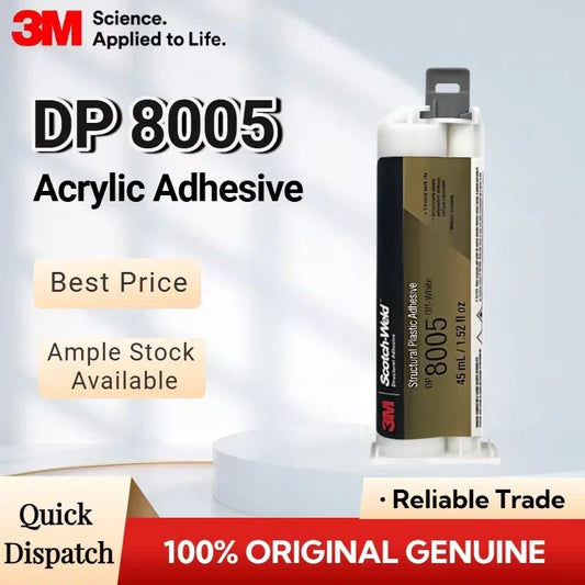 Adesivo Strutturale in Plastica 3M Scotch-Weld DP8005 45ml 10:1 Colla Acrilica Bicomponente per Incollaggio PP PE HDPE TPO