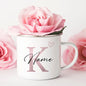 Tazza personalizzata Iniziale a cuore con nome Tazza da caffè Tè personalizzato Tazze di cioccolata calda Sposa Damigella d'onore Regali per la festa della mamma per lei