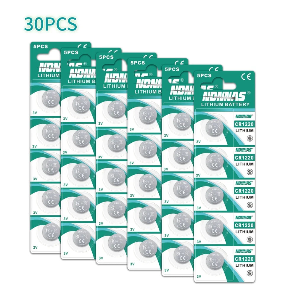 Nuove batterie CR1220 ad alta capacità da 2-50 pezzi - Batteria al litio 1220 a bottone da 3 V per orologi dispositivi sanitari Calcolatrice ecc.